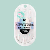 Puffy Flower Chrome French - Press-On | Medium | Almond