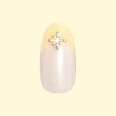 Starburst Gem Glazed Butter French - Press On | Medium | Oval