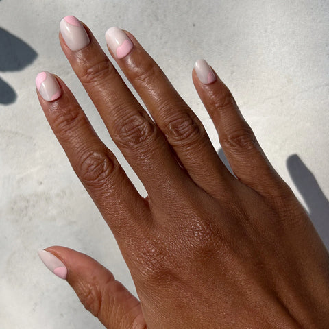 Organic Swirl | Extra Short | Round - Tab Press-On