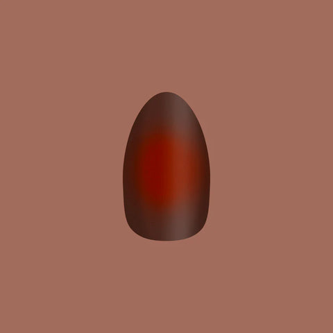 Subtle Chocolate Aura - Press-On | Medium | Almond