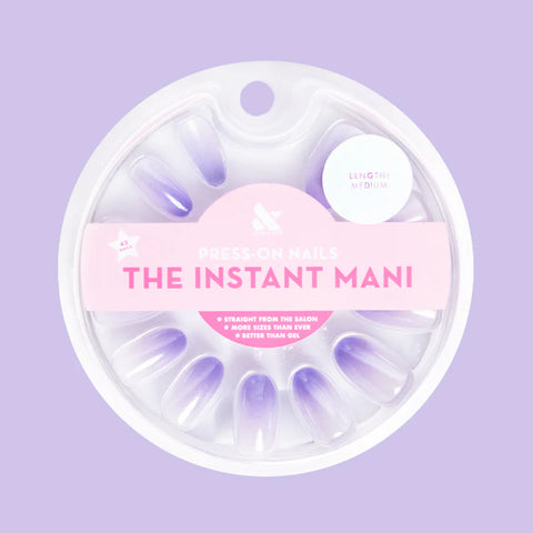 Purple Chrome Gradient - Press-On | Medium | Oval