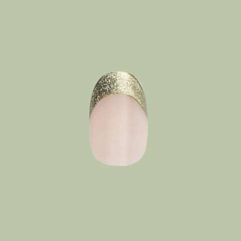 Sage Velvet French - Press-On | Medium | Oval