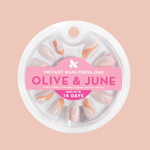 Pink Swirl Mixed Pack - Press-On | Medium | Almond