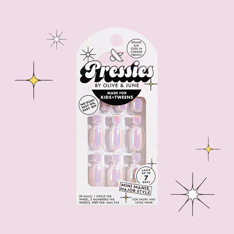 Cool in Chrome French - Pressies | Short Medium | Round