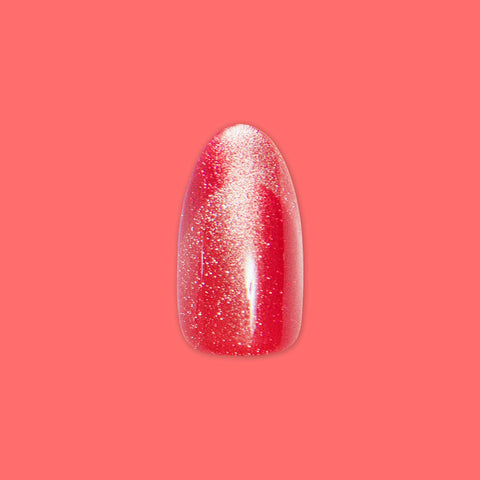 Red Illusion Velvet French - Press On | Medium | Almond