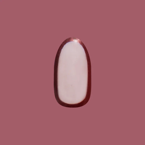 Cocoa Chrome Outline - Press-On | Medium | Oval