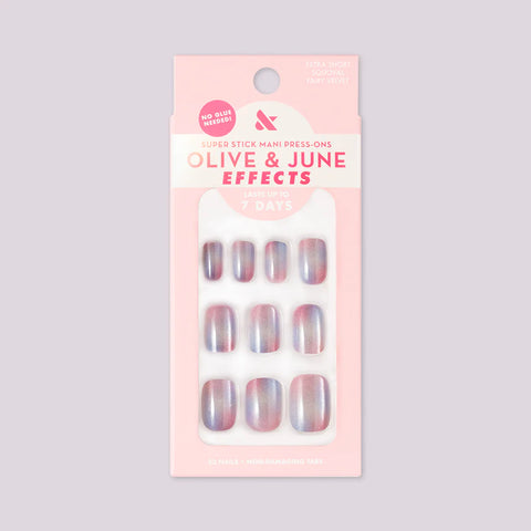 Fairy Velvet | Extra Short | Squoval - Tab Press-On