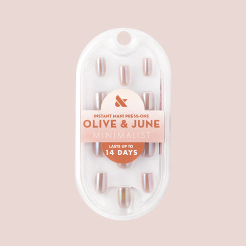 Taupe Jelly Chrome - Press-On | Extra Short | Squoval