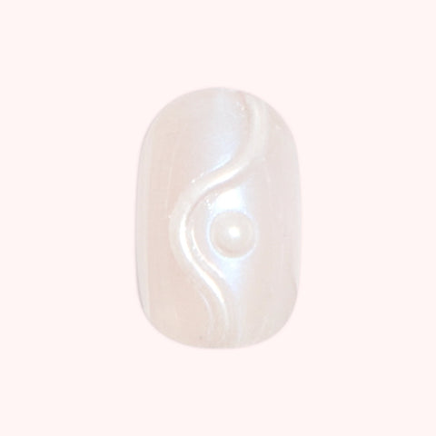 Pink Goldfish 3D Swirl - Press On | Extra Short | Round