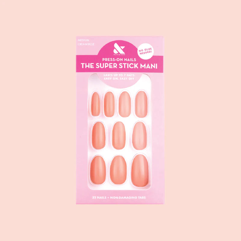 Creamsicle | Medium | Oval - Tab Press-On